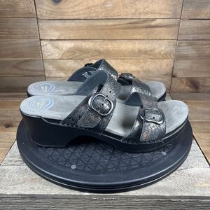 Dansko Womens Size 9 US Sophie Sandal Slides Speckled Snake Brown/Black Eur 39